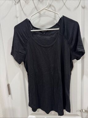 Liverpool Black Scoop Neck Short Sleeve Tee